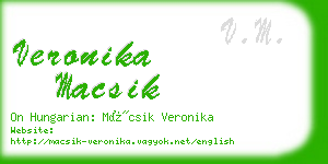 veronika macsik business card